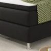 Boxspringbett Köln 90x200 Webstoff Schwarz