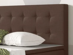 Boxspringbett Köln 140x200 Webstoff Braun