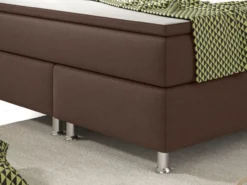 Boxspringbett Köln 140x200 Webstoff Braun