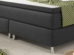 Boxspringbett Köln 180x200 Webstoff Anthrazit