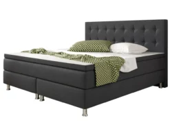 Boxspringbett Köln 180x200 Webstoff Anthrazit