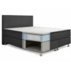 Boxspringbett Köln 180x200 Webstoff Schwarz