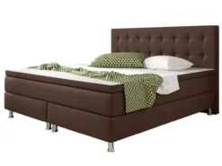 Boxspringbett Köln 180x200 Webstoff Braun
