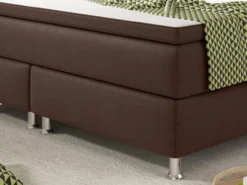 Boxspringbett Köln 180x200 Webstoff Braun