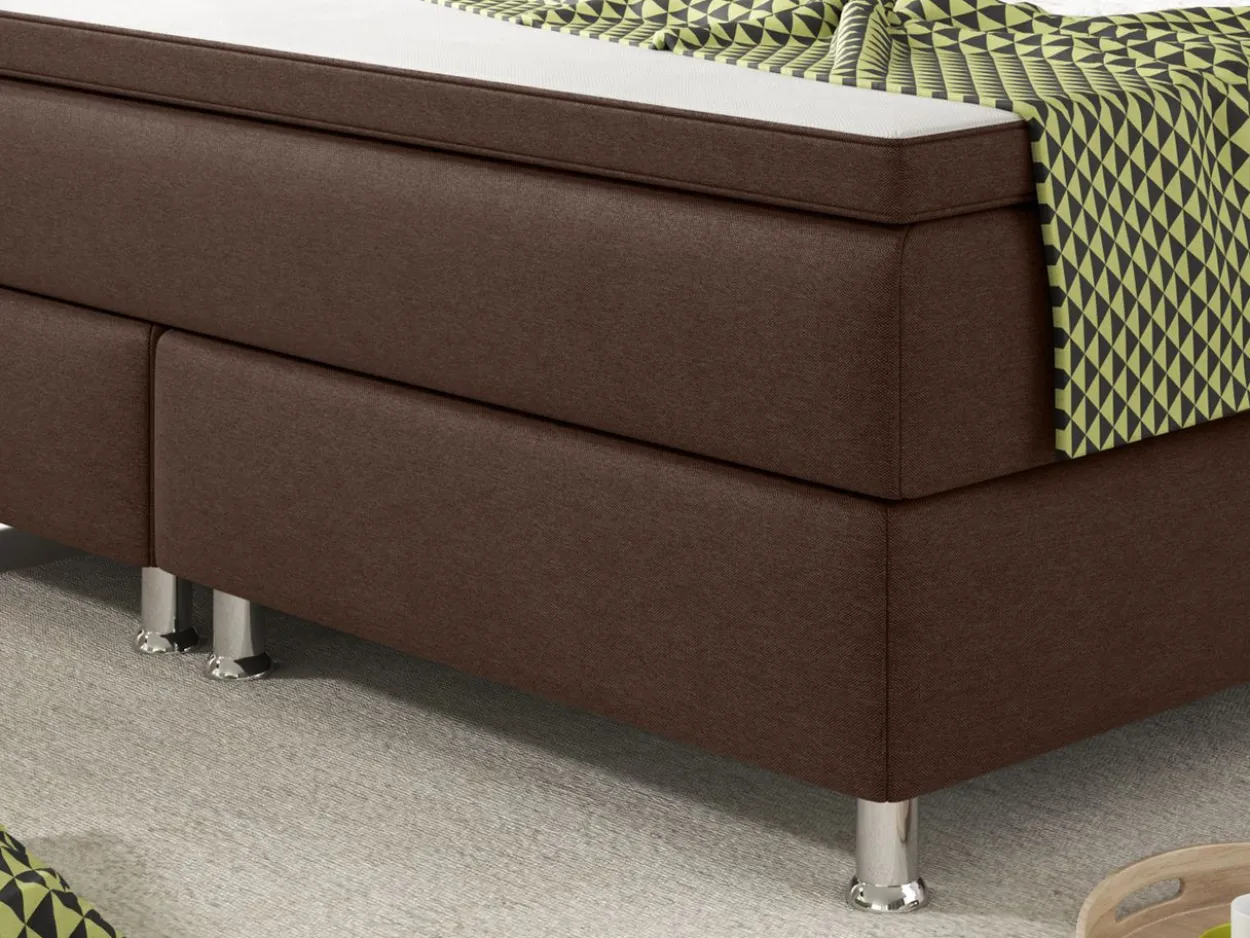 Boxspringbett Köln 180x200 Webstoff Braun