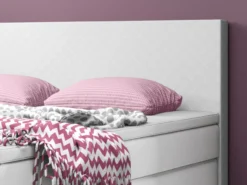 Boxspringbett Madrid 180x200 cm Kunstleder Weiß