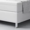 Boxspringbett MILANO ca. 180x200cm- Weiß mit integriertem Topper
