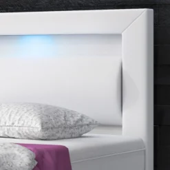Boxspringbett MILANO ca. 180x200cm- Weiß mit integriertem Topper