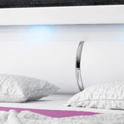 Boxspringbett MILANO ca. 180x200cm- Weiß mit integriertem Topper