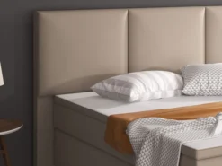 Boxspringbett Oslo 180x200 cm Kunstleder Muddy
