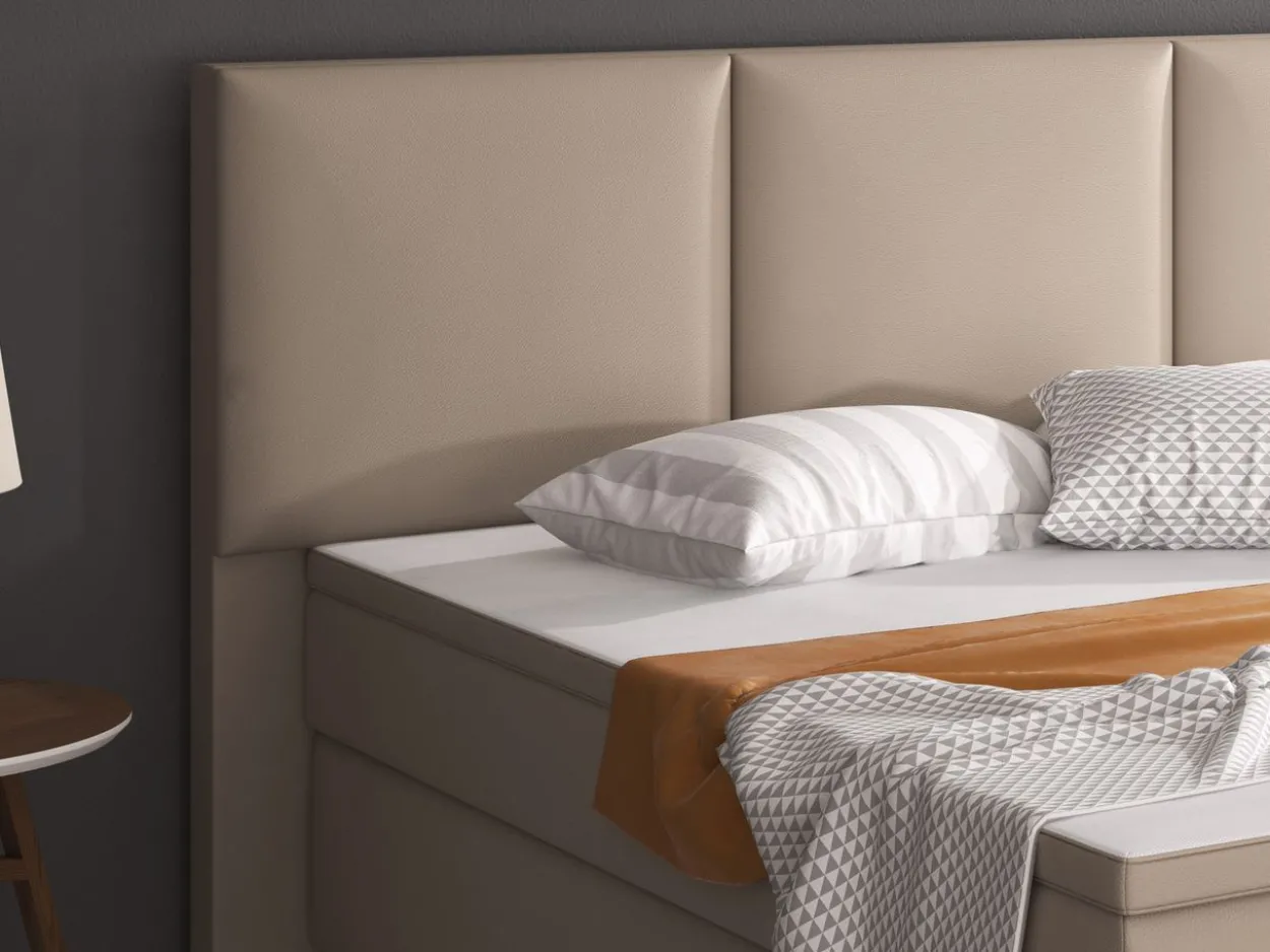 Boxspringbett Oslo 180x200 cm Kunstleder Muddy