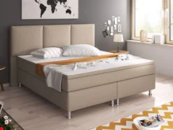 Boxspringbett Oslo 180x200 cm Kunstleder Muddy