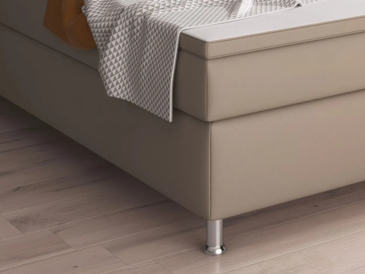 Boxspringbett Oslo 180x200 cm Kunstleder Muddy