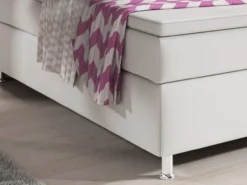 Boxspringbett Oxford 180x200 cm Kunstleder Weiß