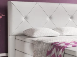 Boxspringbett Oxford 180x200 cm Kunstleder Weiß
