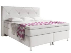 Boxspringbett Oxford 180x200 cm Kunstleder Weiß