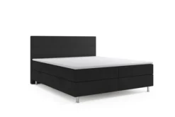 Boxspringbett PISA mit Bettkasten 180 x 200 cm Webstoff Schwarz Bett Bettkasten Topper