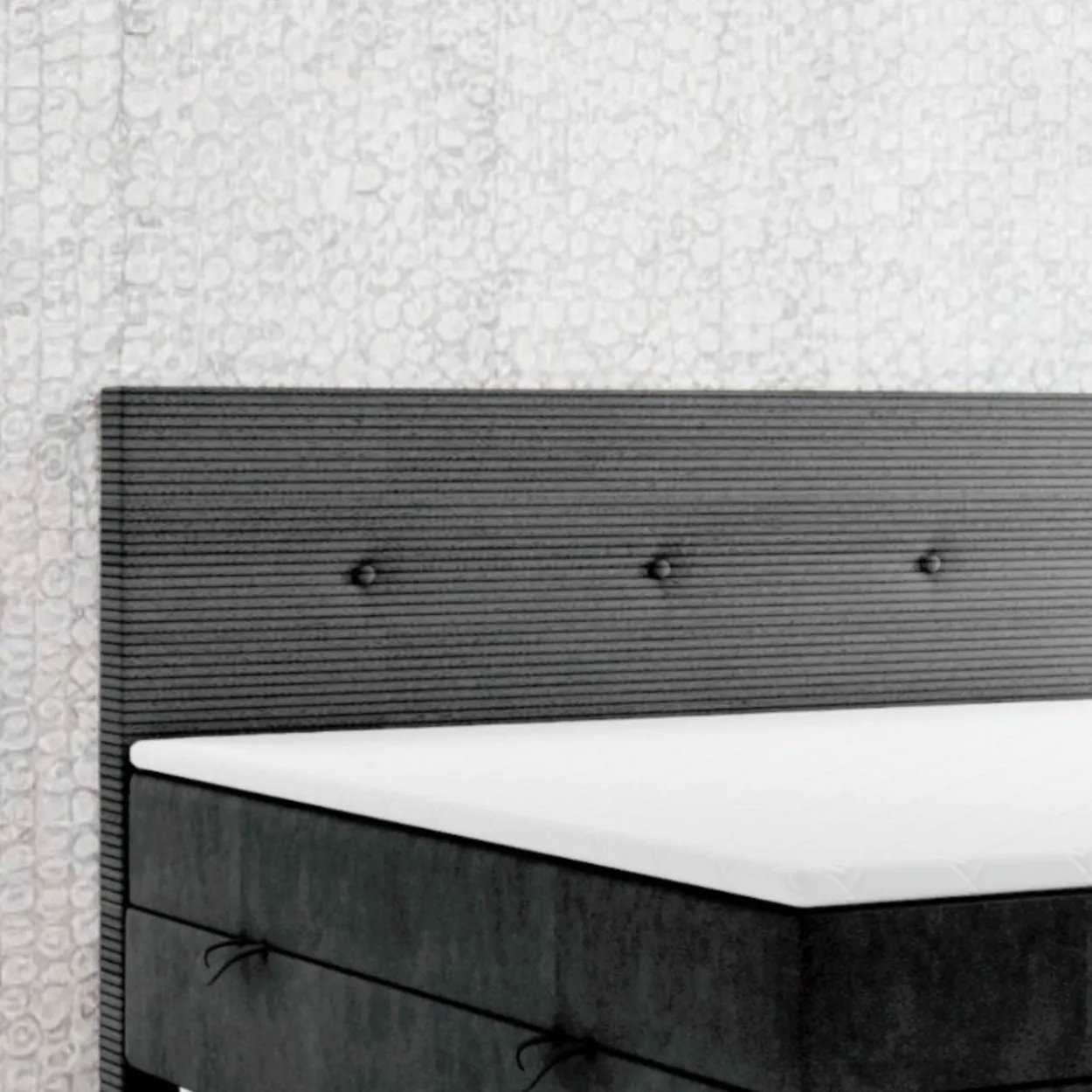 Boxspringbett RIO mit Bettkasten, ca. 180 x 200 cm - Schwarz