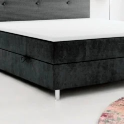 Boxspringbett RIO mit Bettkasten, ca. 180 x 200 cm - Schwarz