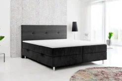 Boxspringbett RIO mit Bettkasten, ca. 180 x 200 cm - Schwarz