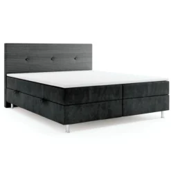 Boxspringbett RIO mit Bettkasten, ca. 180 x 200 cm - Schwarz