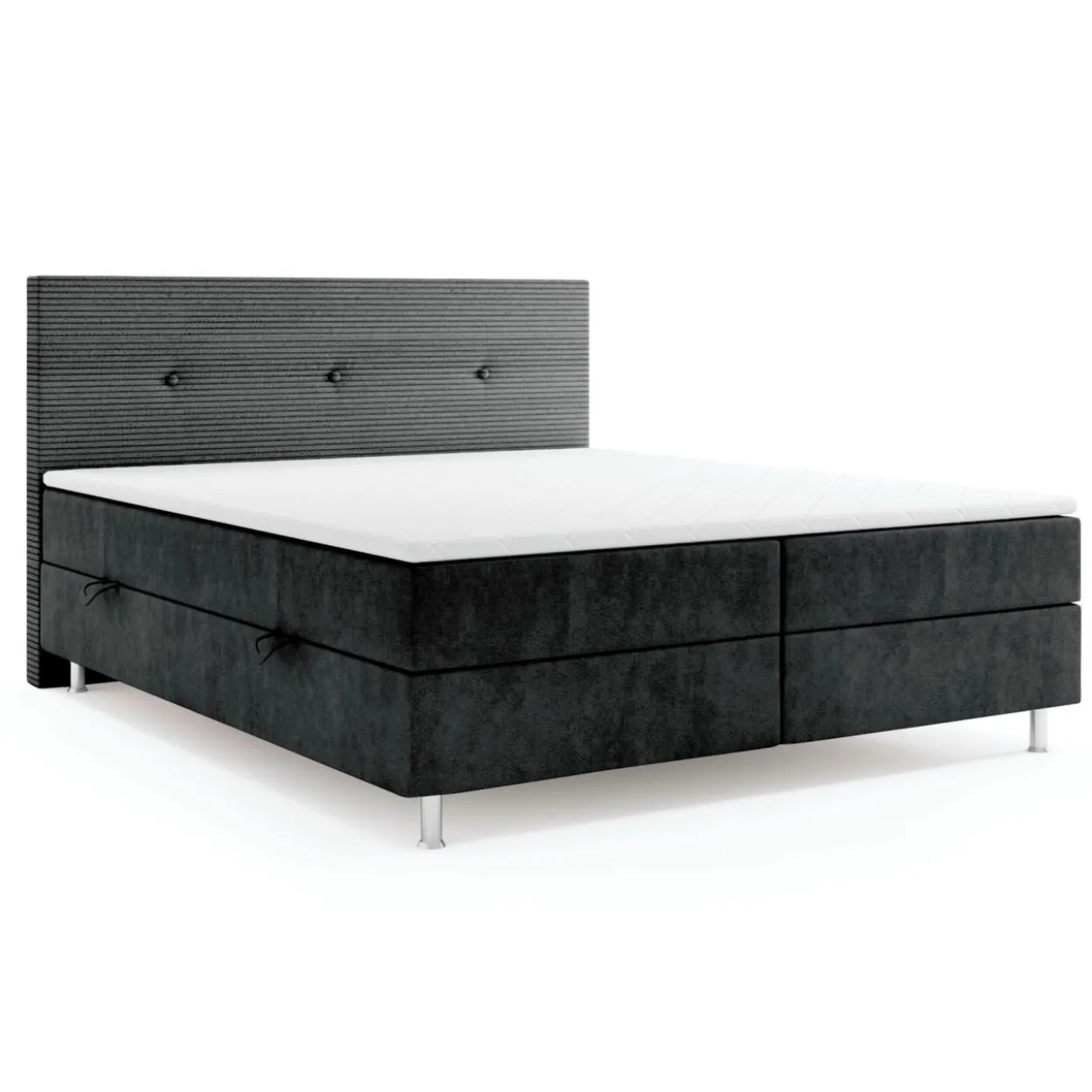 Boxspringbett RIO mit Bettkasten, ca. 180 x 200 cm - Schwarz
