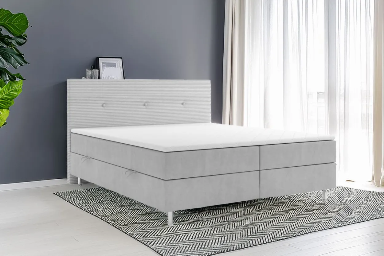 Boxspringbett RIO mit Bettkasten, ca. 180 x 200 cm - Schwarz