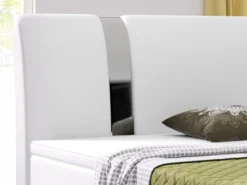 Boxspringbett Riva 180x200 cm Kunstleder Weiß