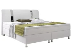 Boxspringbett Riva 180x200 cm Kunstleder Weiß