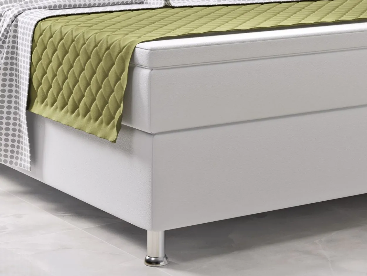 Boxspringbett Riva 180x200 cm Kunstleder Weiß