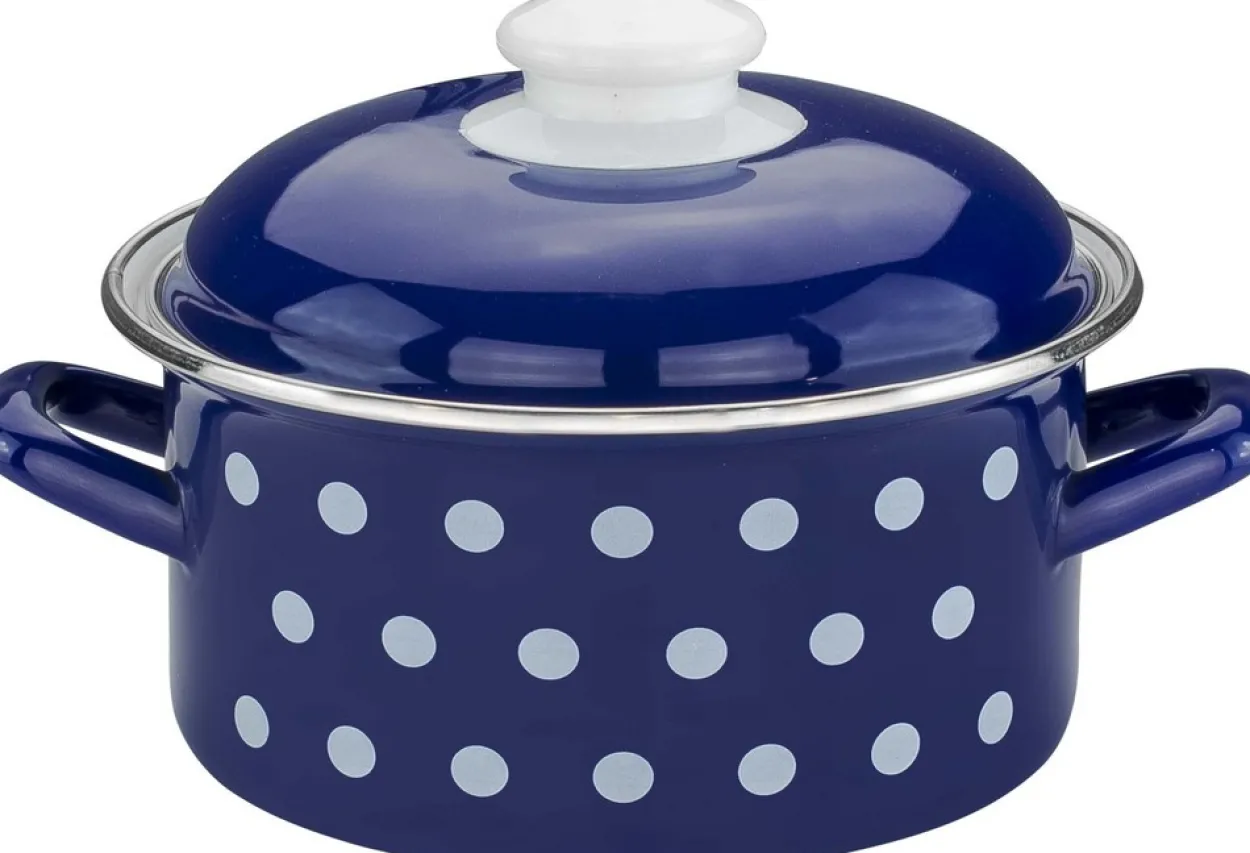 Bratentopf "Dots", Ø ca. 16 cm - Blau