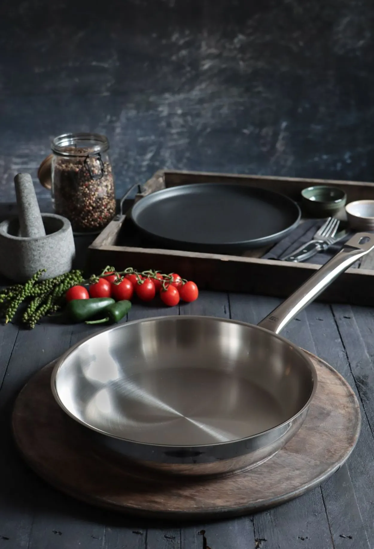 Bratpfanne 32cm mit Gegengriff "Profi-Therm"