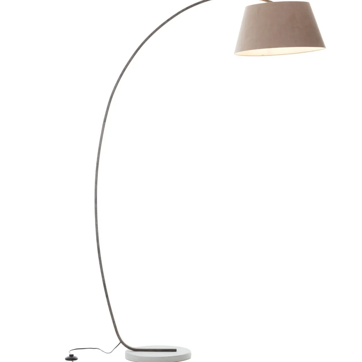 Brok dekorative Bogenlampe - Stehleuchte mit elegantem Stoffschirm - 2,0m