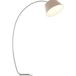 Brok dekorative Bogenlampe - Stehleuchte mit elegantem Stoffschirm - 2,0m