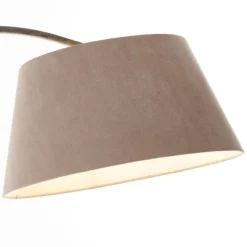 Brok dekorative Bogenlampe - Stehleuchte mit elegantem Stoffschirm - 2,0m