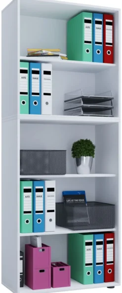 Büroregal Lona 5-Fach ohne Türen weiß