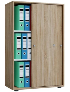 Büroschrank Lona XL mit Schiebetüren Sonoma-Eiche