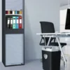Büroschrank mit Rollladen Aktos XL schwarz