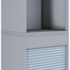 Büroschrank mit Rollladen Aktos XL grau