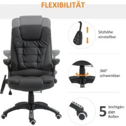 Bürosessel mit Massage,Wärme-Funktion