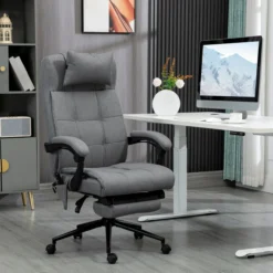Bürostuhl mit Massagefunktion, Ergonomisch PC Stuhl mit Liegefunktion