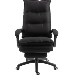 Bürostuhl mit Massagefunktion, höhenverstellbar drehbar, Nylon, Schwarz, 70 x 62 x 120-130 cm