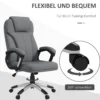 Bürostuhl mit Wippfunktion höhenverstellbar Computerstuhl Grau