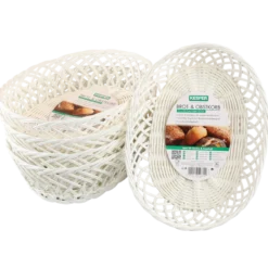 Brot- & Obstkorb, weiß 5er Pack