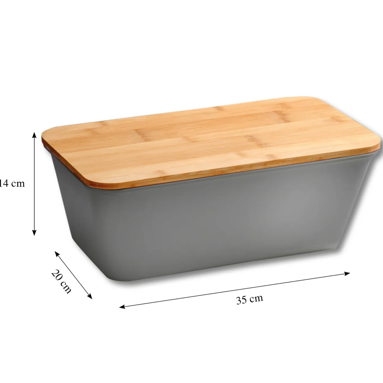 Brotbox, Kunststoff (PP), grau