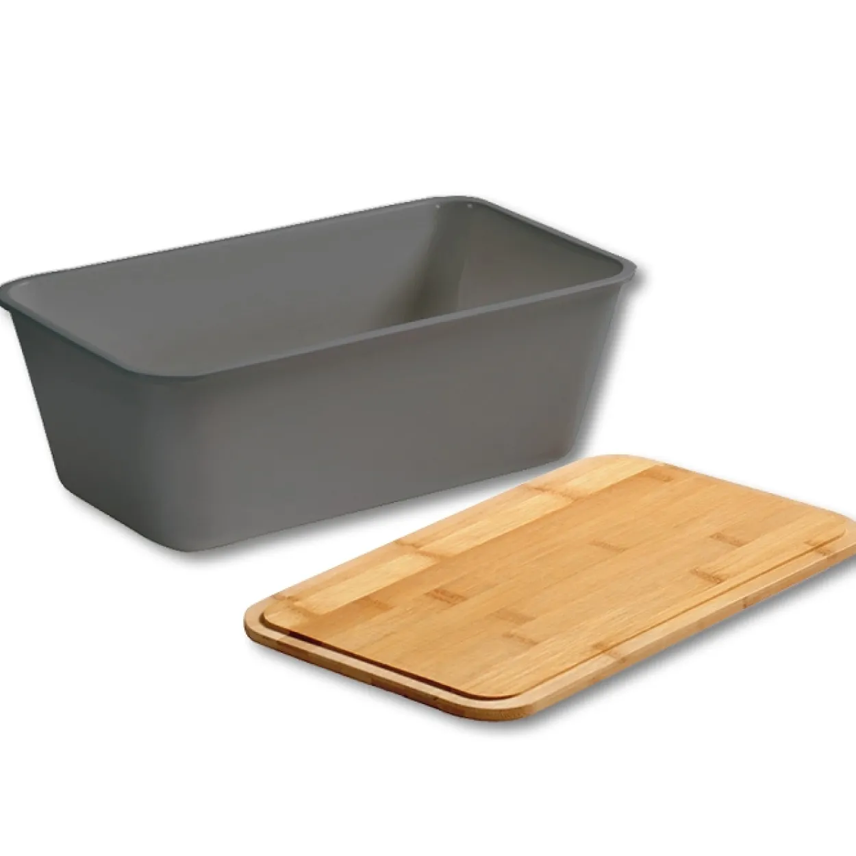 Brotbox, Kunststoff (PP), grau