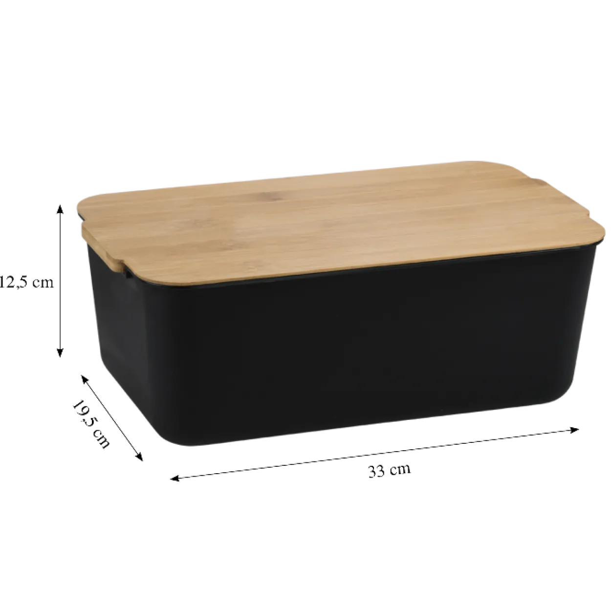 Brotbox, Kunststoff (PP), schwarz
