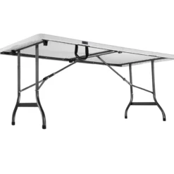 Buffettisch Kunststoff, 183x76x74 cm, weiß