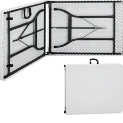 Buffettisch Kunststoff, 183x76x74 cm, weiß