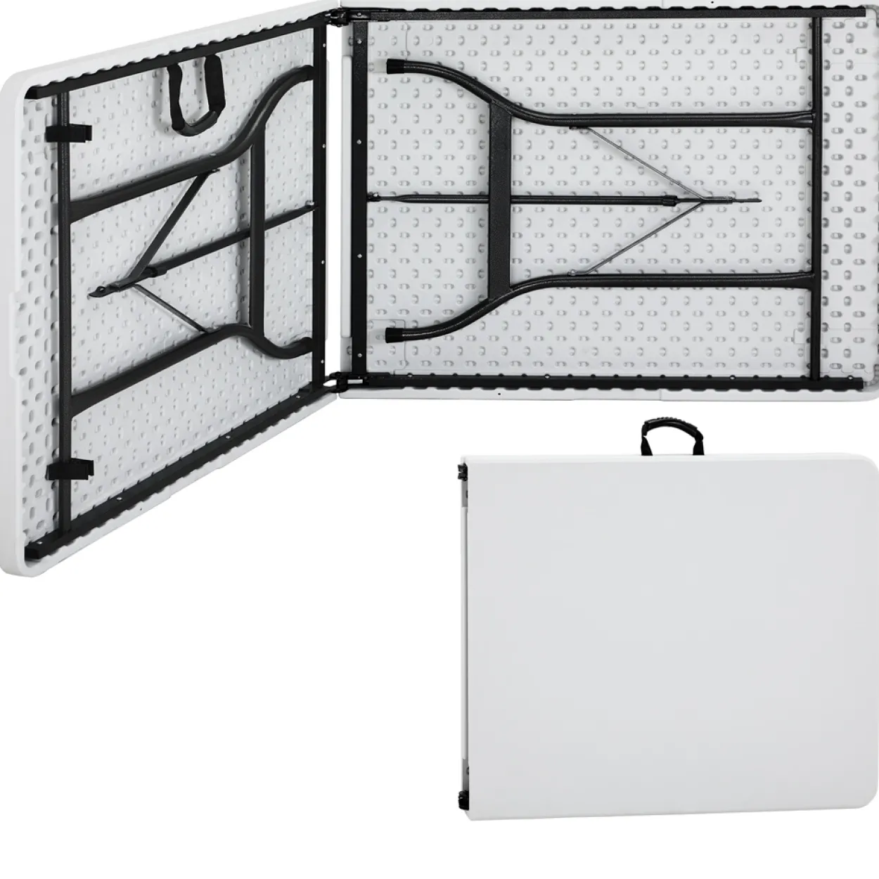 Buffettisch Kunststoff, 183x76x74 cm, weiß
